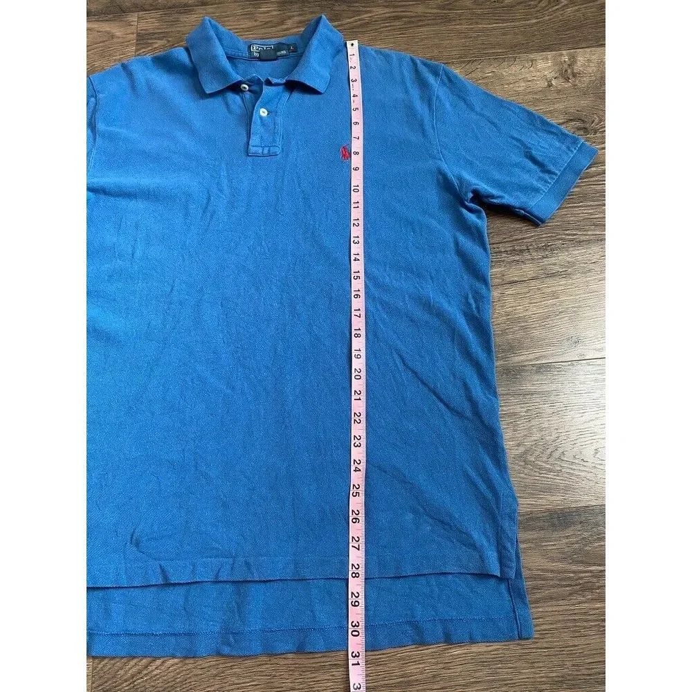Mens Polo by Ralph Lauren short sleeve blue polo 100% cotton size L